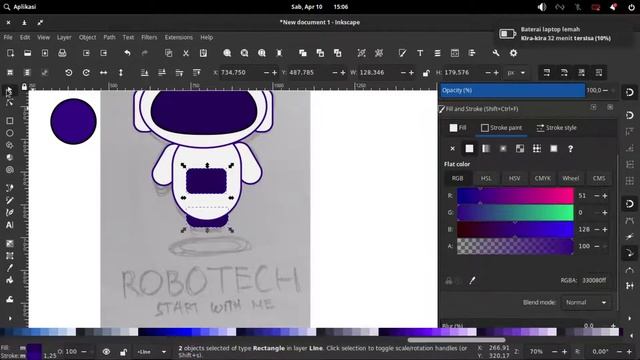Inkscape Mascot Logo Tutorial - Creat Robot from Sketch (HD) смотреть онлайн