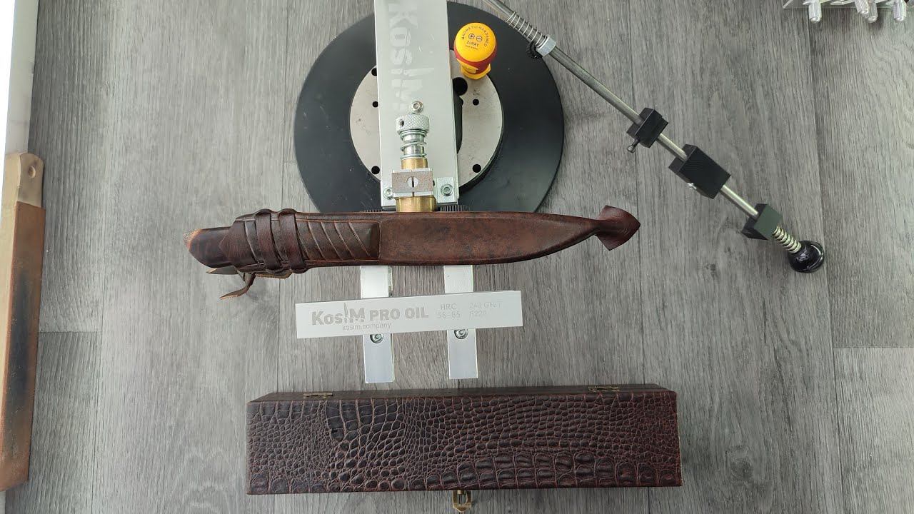 Заточка ножа "Бычак" сталь M390. смотреть онлайн