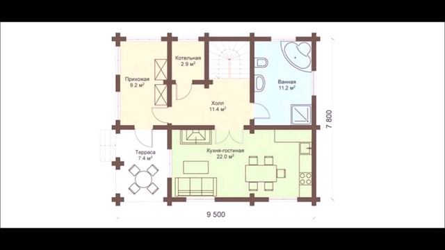 Оцилиндрованный дом "Барский 122 м2" в диаметре 240 мм. смотреть онлайн