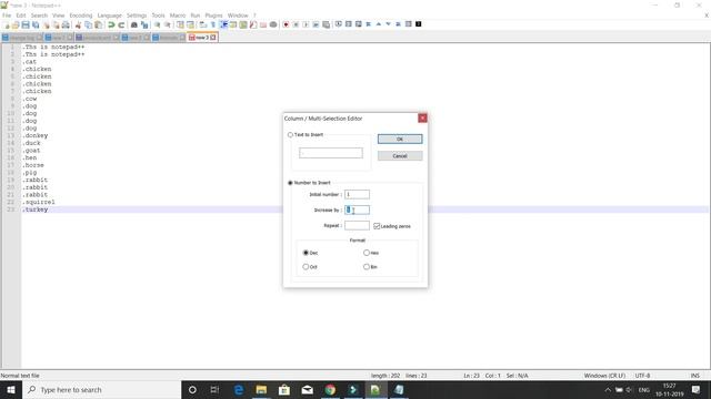How To Insert Increment Numbers In Notepad++ ? || Notepad++ Tips And Tricks