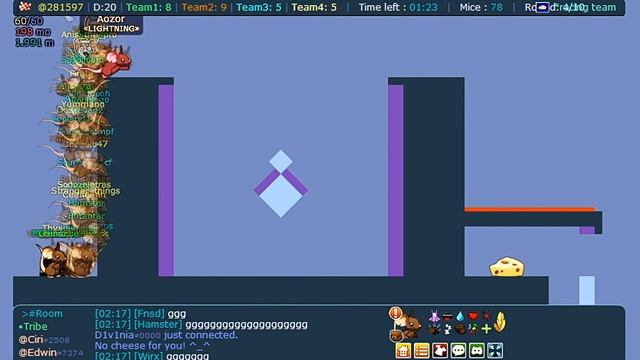 Racing Gameplay #13 (50/100 Mice) || Transformice смотреть онлайн