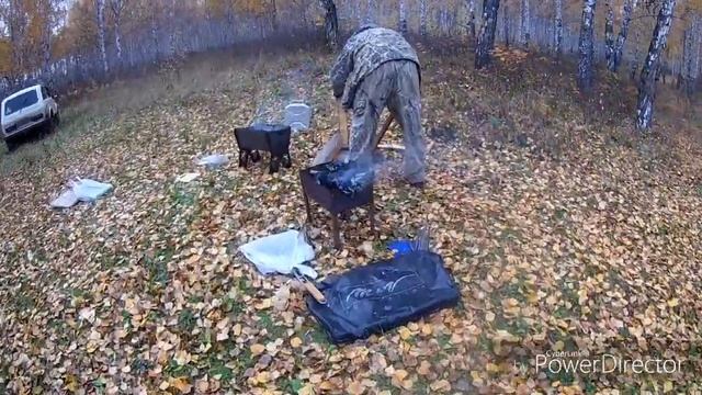 осень золотая.добыли косача