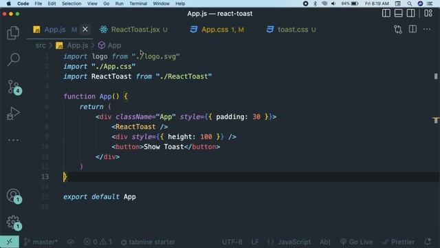 Implement Custom Toast Component in React JS | React Toasts смотреть онлайн