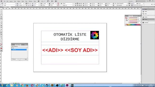 InDesign Excel İsim Listesi Otomatik Dizdirme (Data Merge) смотреть онлайн