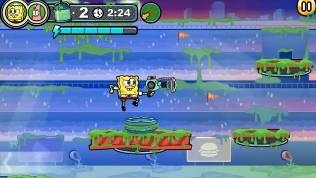 Губка Боб и Патрик игра Поймай слайм (SpongeBob game - Спанч Боб игры) смотреть онлайн