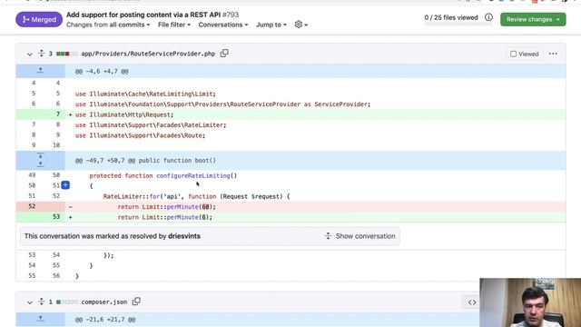 Code Review: API with Sanctum and PEST - PR to Laravel.io смотреть онлайн