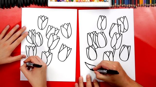 How To Draw Spring Tulips смотреть онлайн