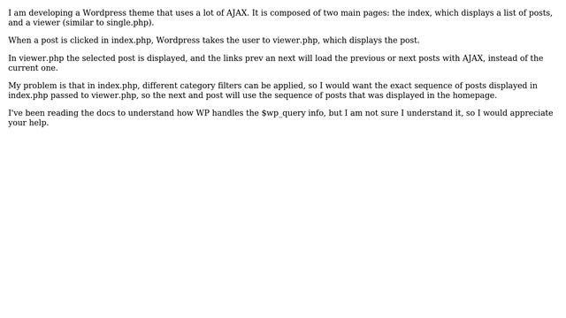 Wordpress: How to pass the current content of $wp_query to a new page? смотреть онлайн