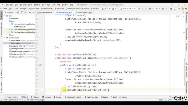 Calculate Distance Between Two Places in Android Studio with Java смотреть онлайн