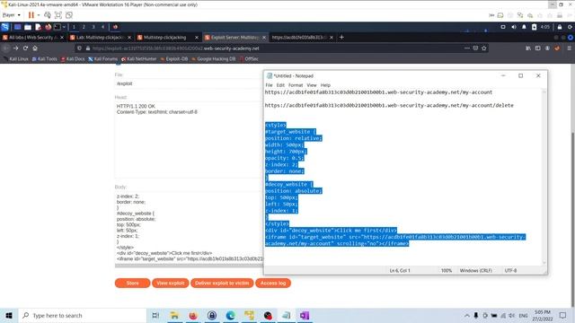 Lab: Multistep clickjacking смотреть онлайн