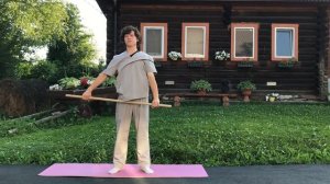 Упражнения +с гимнастической палкой. Оздоровительная гимнастика.