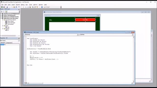 List All the Files in a Folder using an Excel VBA UserForm смотреть онлайн