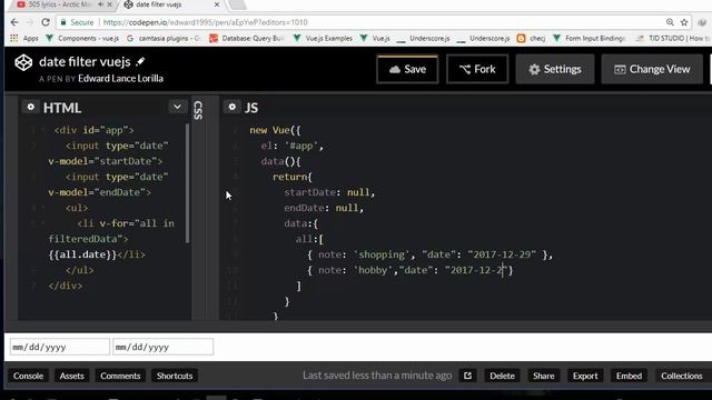 Creating a Filter for Start and End Dates Using vuejs смотреть онлайн