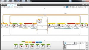 Программа Кегельринг КВАДРО Lego EV3. Выталкивание черный и белых кеглей.