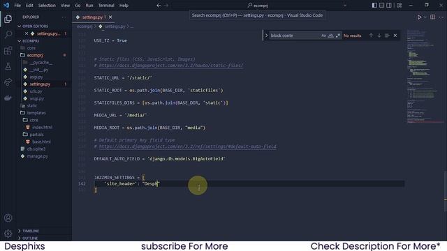 Custom Django Admin using Jazzmin | E-commerce Website using Django | Ep. 2 | Desphixs смотреть онлайн