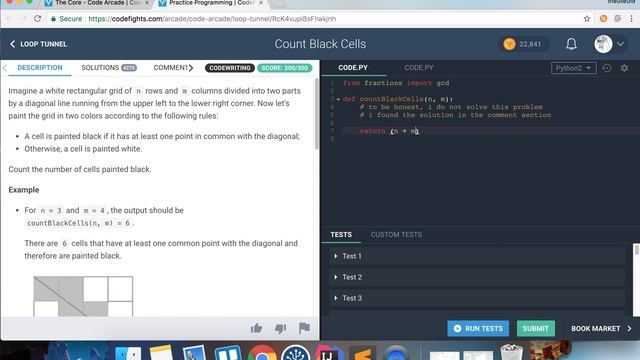 Count Black Cells - Codefights - Python смотреть онлайн