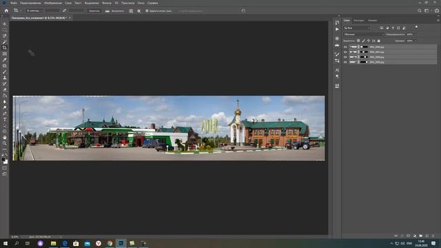 Как сделать панорамную фотографию? | Уроки фотошоп (выпуск 4) смотреть онлайн