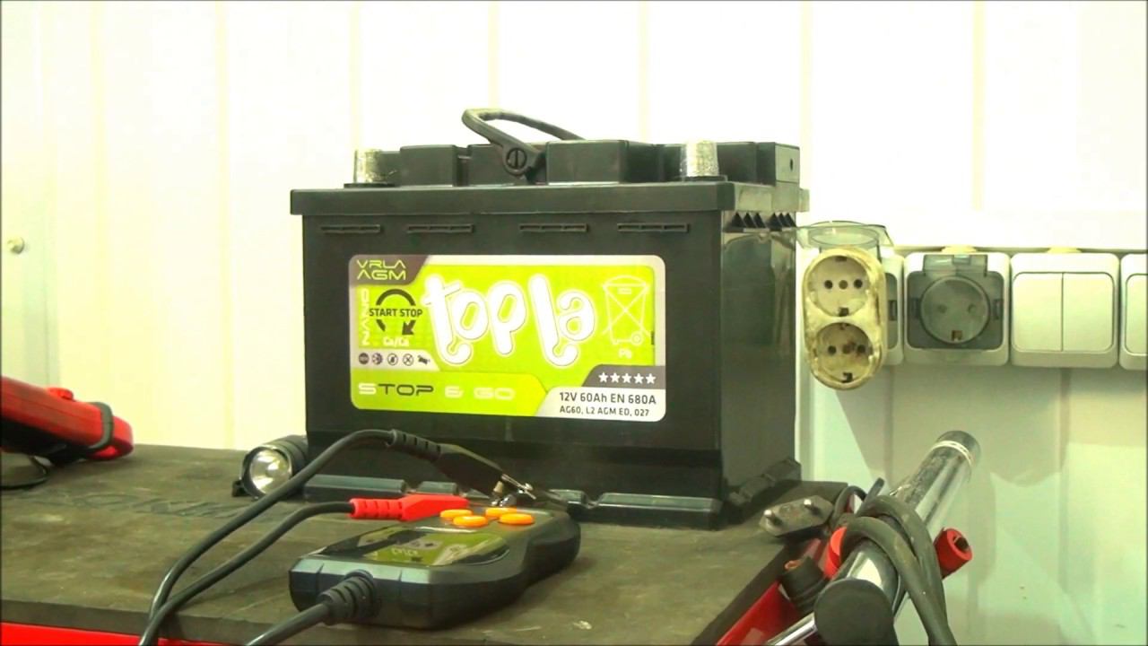 100% заряд AGM аккумулятора . смотреть онлайн