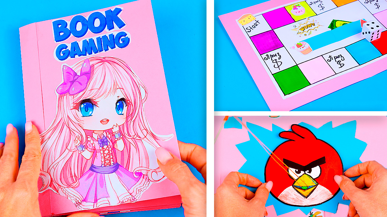 8 Игр из бумаги в Книге Настольные игры своими руками Как сделать игровую книгу Diy paper game смотреть онлайн