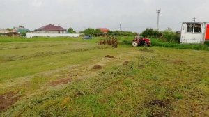 Грабли ГВК 6 в деле. Сгребаю сено, 2го укоса.