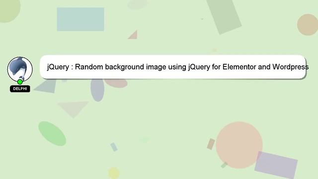 jQuery : Random background image using jQuery for Elementor and Wordpress смотреть онлайн