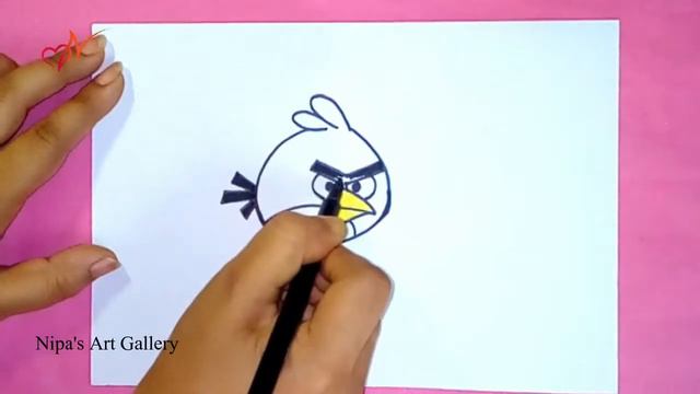 How To Draw An Angry Bird - Step By Step| Drawing For Kids|Very Easy смотреть онлайн