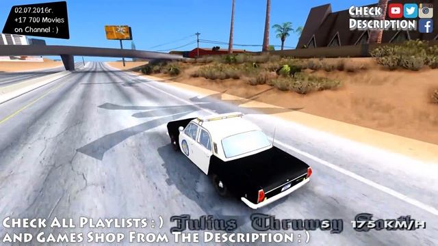 Gaz 24 Police Highway Patrol - GTA San Andreas 1440p / 2,7K _REVIEW смотреть онлайн