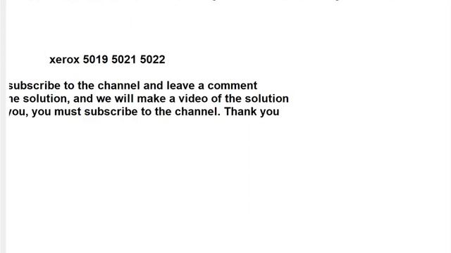 Xerox WorkCentre 5022  091-430 Drum Cartridge Life End