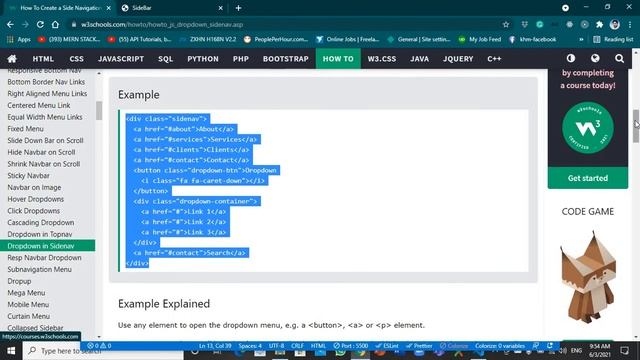 How to code fast? How to create Sidebar Dropdown menu using HTML, CSS and JavaScript смотреть онлайн
