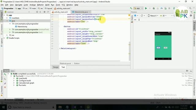 How to use ProgressBar Change Click on button in Android Application смотреть онлайн