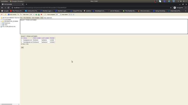 The view of stored data in h2 database смотреть онлайн