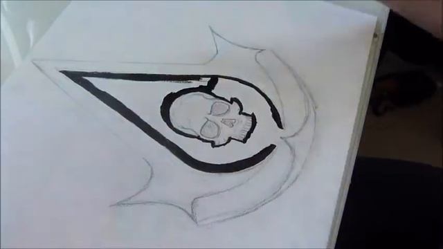 drawing Assassin's creed 4 logo смотреть онлайн