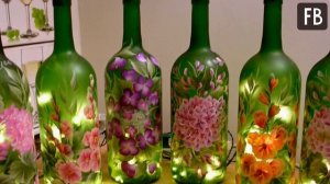 Увидела в гостях, какие поделки получаются из стеклянных бутылок и прекратила их выбрасывать