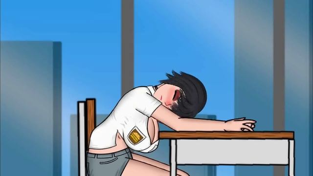 Linda In Class Possessed By Two Spirits 2D Cartoons