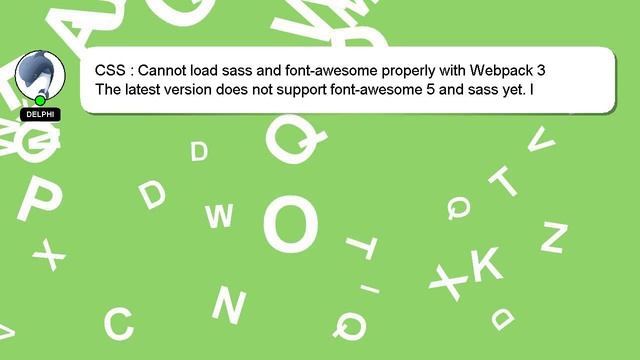 CSS : Cannot load sass and font-awesome properly with Webpack 3 смотреть онлайн