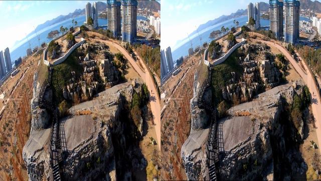 Drone 3D Video, 4K, Park, 3D Aerial Video, Drone 3D, ANAGLYPH, Red/Cyan Glasses 👓