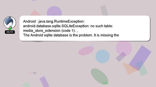 Android : java.lang.RuntimeException: android.database.sqlite.SQLiteException: no such table: media смотреть онлайн