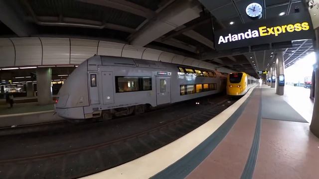 Stockholm central station, looking around the station Stockholm Sweden смотреть онлайн