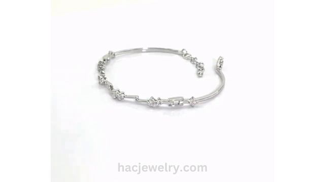 10PCS PAVÉ DIAMOND BRACELET 18K WHITE GOLD (SN372) смотреть онлайн