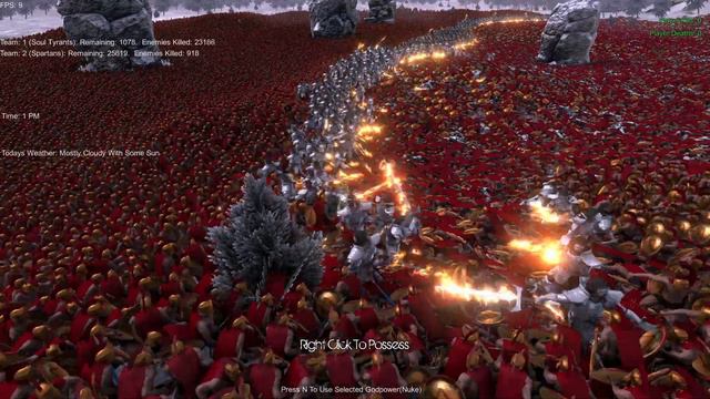 2,000 Soul Tyrants vs 50,000 Spartans Ultimate Epic Battle Simulator смотреть онлайн