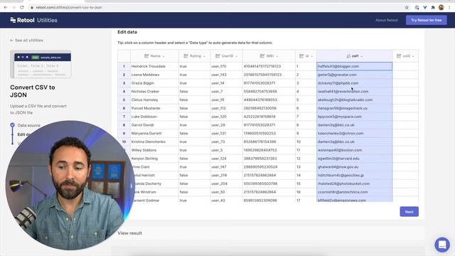 How to convert a CSV file to JSON in 1 minute / CSV to JSON смотреть онлайн