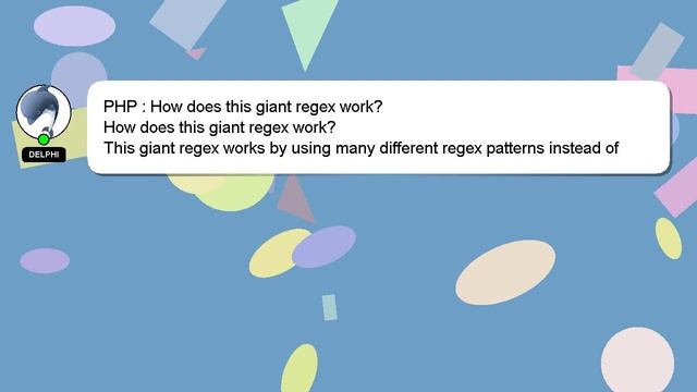 PHP : How does this giant regex work? смотреть онлайн