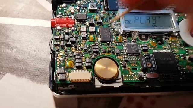 Panasonic RQ-SX97F места отпайки платы от ЛПМ для замены пасиков смотреть онлайн