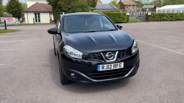 2012 black Nissan Qashqai 1.6 N-Tec+ petrol 5 door at J and R Autos of Colchester смотреть онлайн