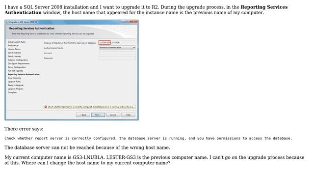 SQL Server 2008: Host name did not change смотреть онлайн