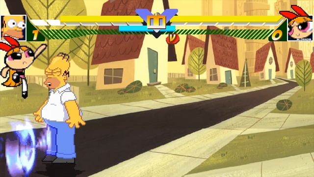 Homer Simpson (The Simpsons) vs Blossom (Powerpuff Girls) - Ultimate Mugen Fight 2016 смотреть онлайн