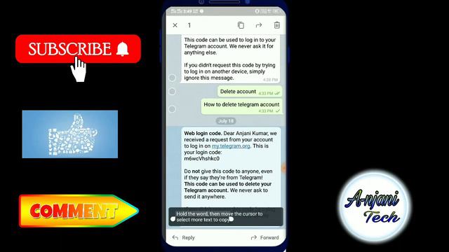 Telegram account delete kaise kare l How to delete telegram account l telegram account delete kare смотреть онлайн