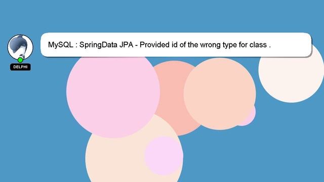 MySQL : SpringData JPA - Provided id of the wrong type for class . Expected: class java.lang.Intege смотреть онлайн