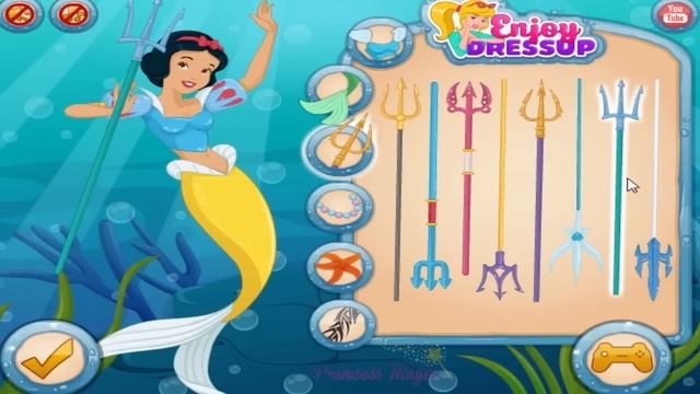 ♡ Mermaid Snow White - Disney Sea Princess Dress Up Video Game For Children смотреть онлайн
