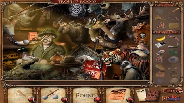 Mortimer Beckett and the Secrets of Spooky Manor STAGE 6 (West Wing) TROPHY ROOM 3 of 6 смотреть онлайн
